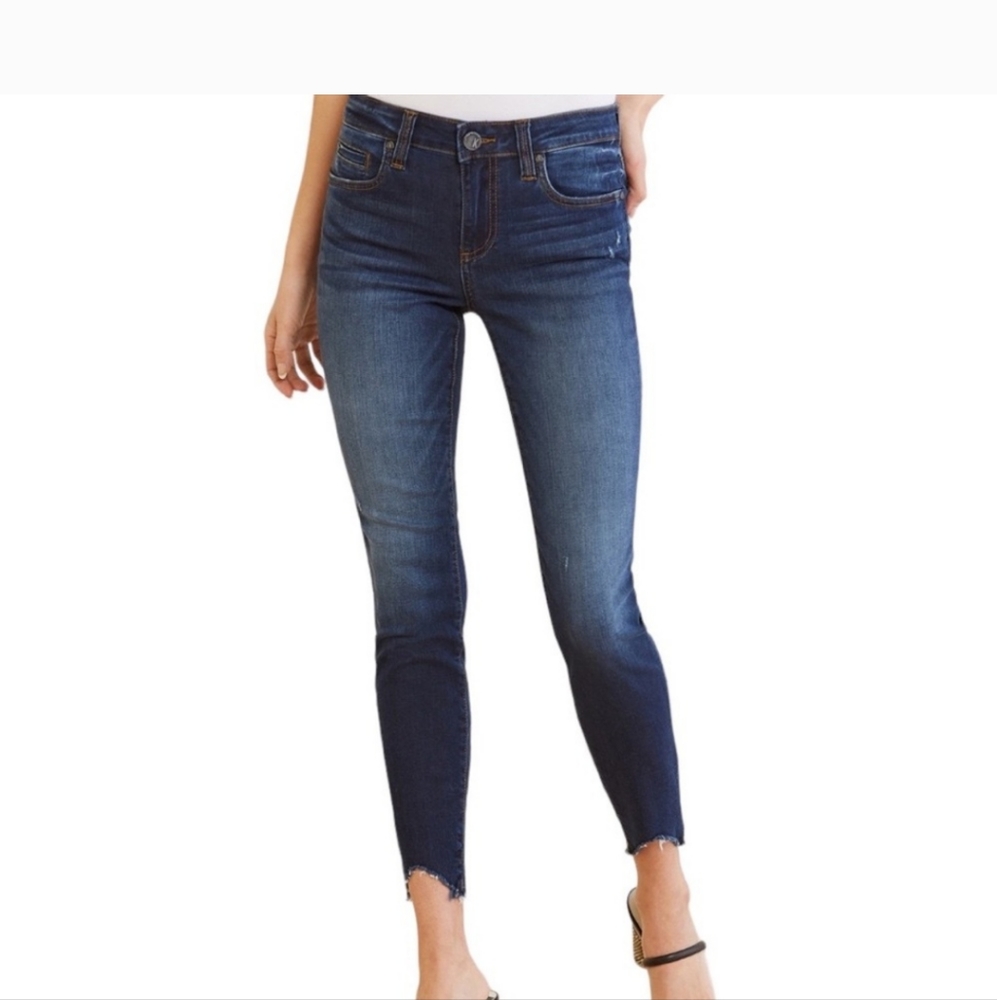 Kut From The Kloth Fray Hem Ankle Skinny Jeans